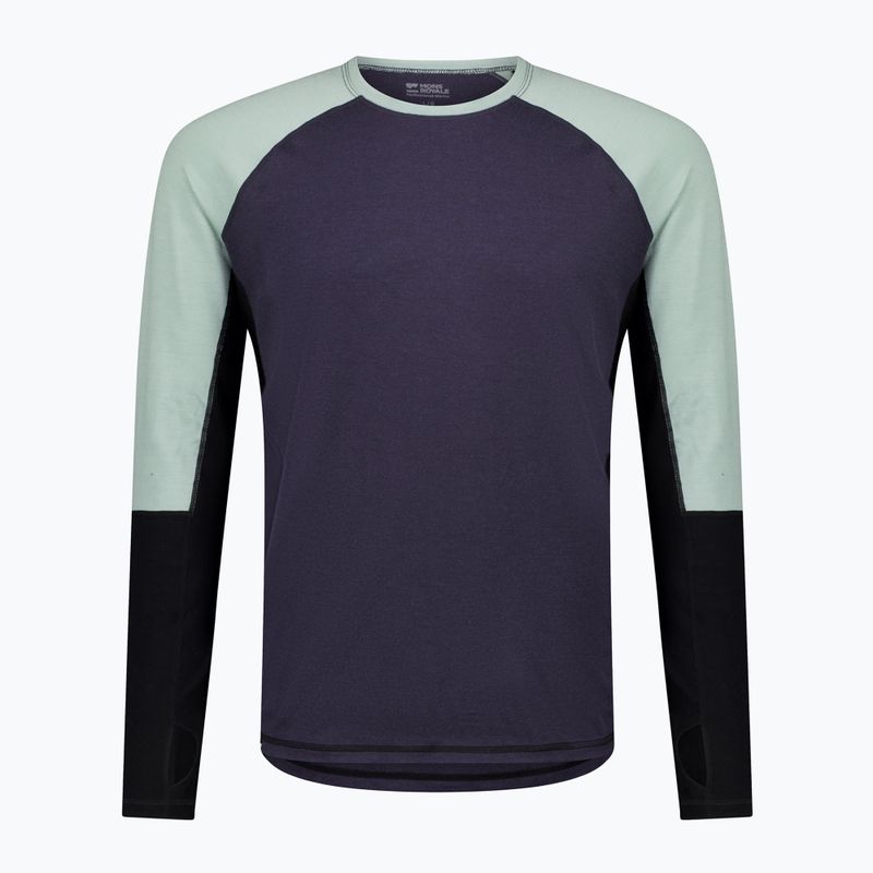 Uomo Mons Royale Olympus Merino Base Layer manica lunga rugiada/ 9 ferro/ nero 4