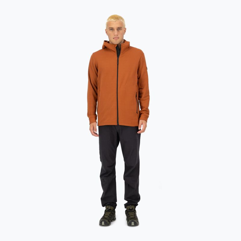Uomo Mons Royale Arcadia Merino Fleece Hoody zenzero 2