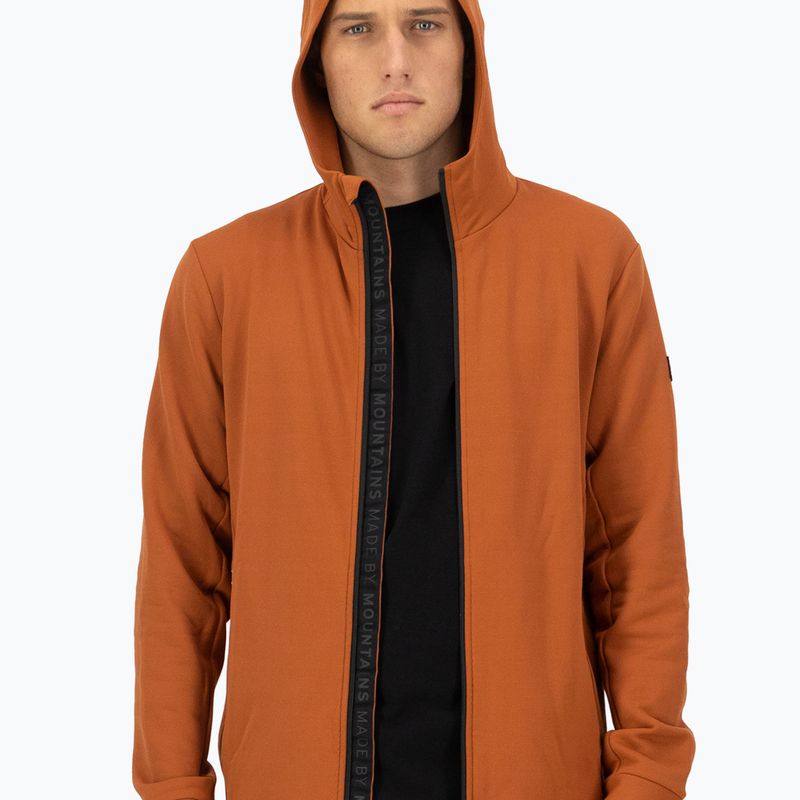 Uomo Mons Royale Arcadia Merino Fleece Hoody zenzero 4