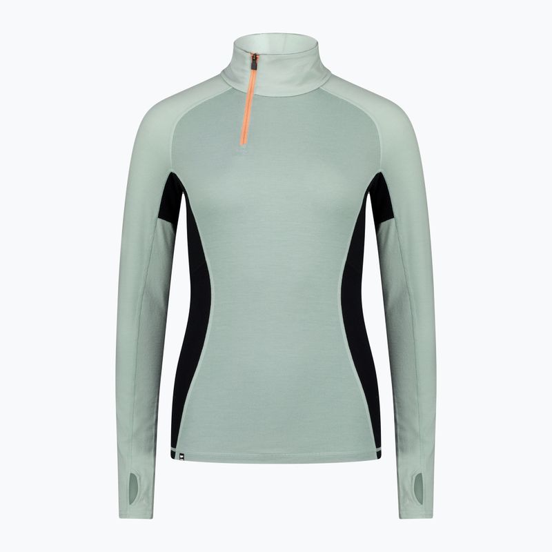 Uomo Mons Royale Olympus Merino Base Layer 1/2 Zip dew/ nero termico a maniche lunghe 5