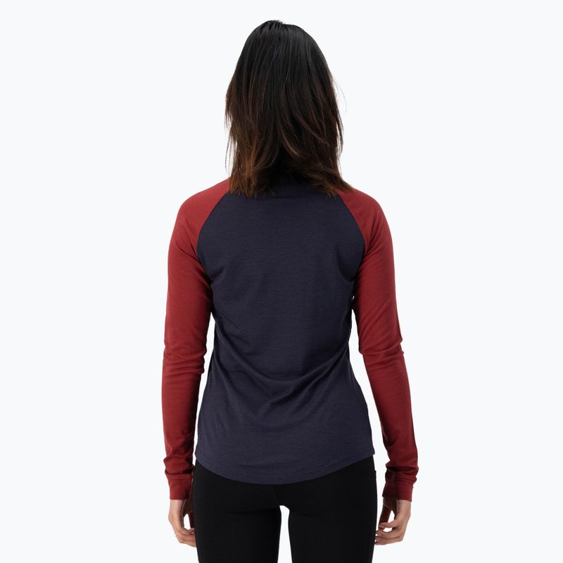 Maglia termica da donna Mons Royale Icon Raglan cherry/ 9 iron 3