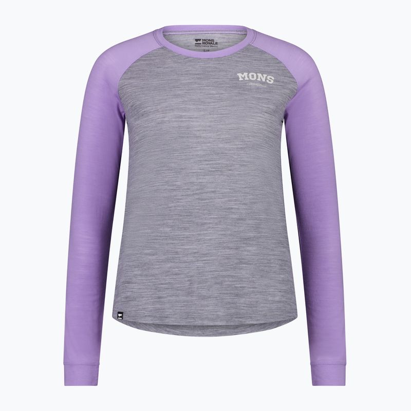 Maglia termica da donna Mons Royale Icon Raglan grey heather/ lupin 4