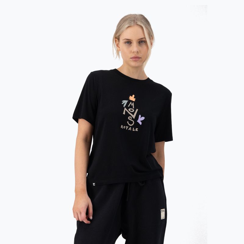 Maglietta da donna Mons Royale Icon Relaxed Tee nero