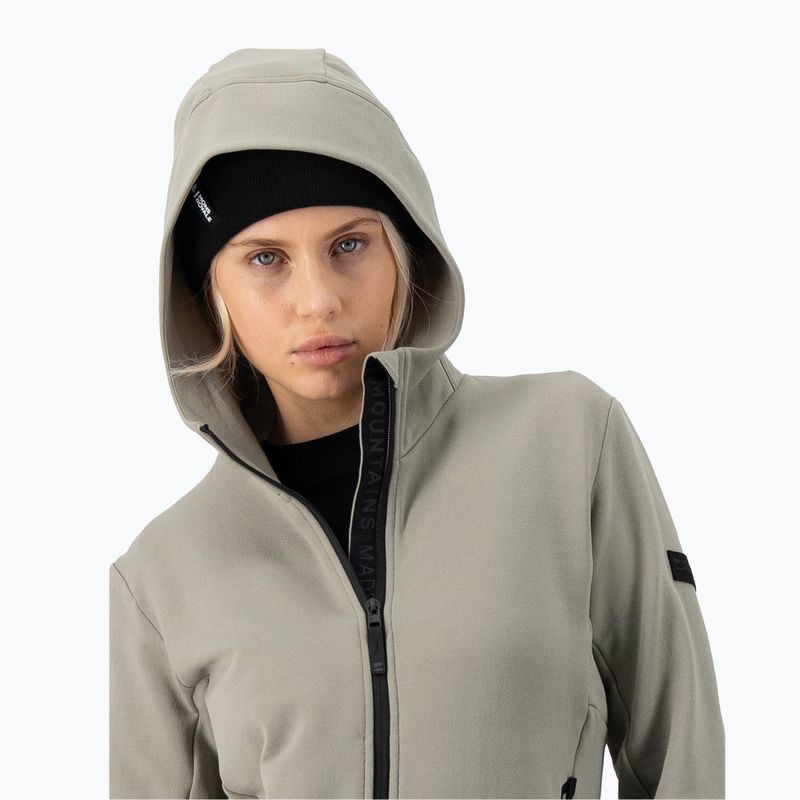 Felpa donna Mons Royale Arcadia Merino Fleece Hoody asciugata salvia 4