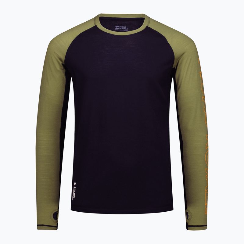 Maglia termica da uomo Mons Royale Temple Merino fern/black 3