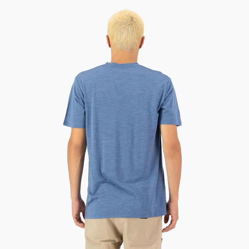 Camicia termica da uomo Mons Royale Zephyr Tencel blu acciaio 2