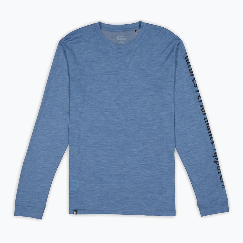 Manica lunga termica attiva da uomo Mons Royale Zephyr Tencel blu acciaio 3