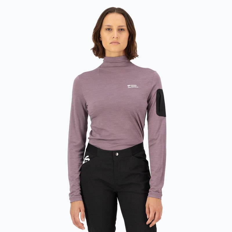 Maglia termica da donna Mons Royale Diversion Mock Neck mauve