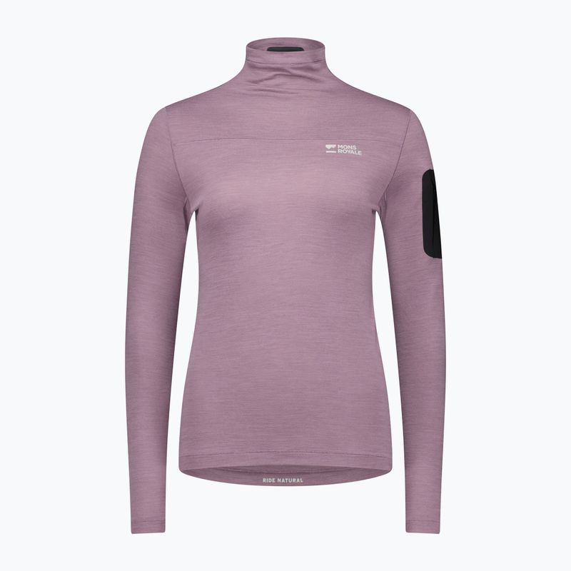 Maglia termica da donna Mons Royale Diversion Mock Neck mauve 3