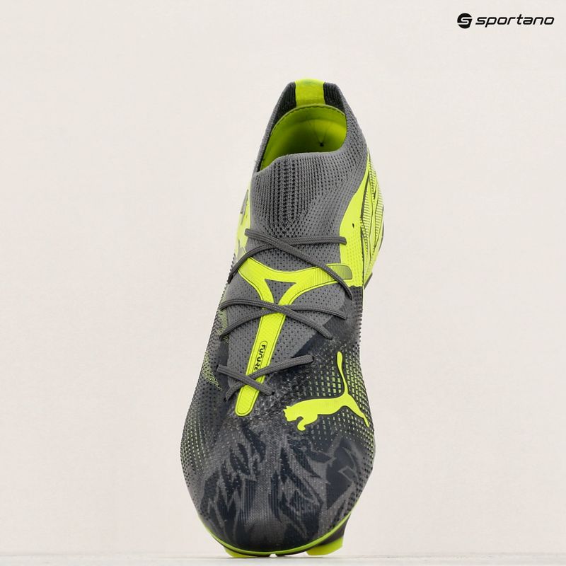 Scarpe da calcio PUMA Future 7 Match Rush FG/AG grigio forte/grigio scuro freddo/elettrico lime 16