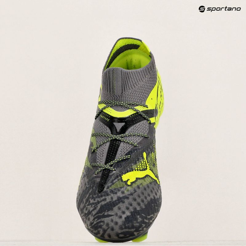Scarpe da calcio PUMA Future 7 Ultimate Rush FG/AG grigio forte/grigio scuro freddo/elettrico lime 9