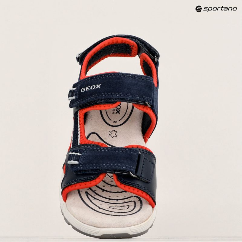 Geox Alben, sandali junior blu oceano/rosso 16