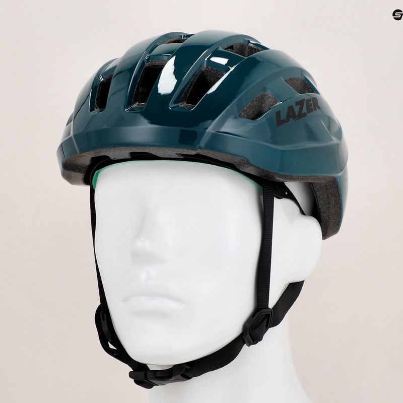 Casco da bicicletta Lazer Tempo KinetiCore verde scuro 8