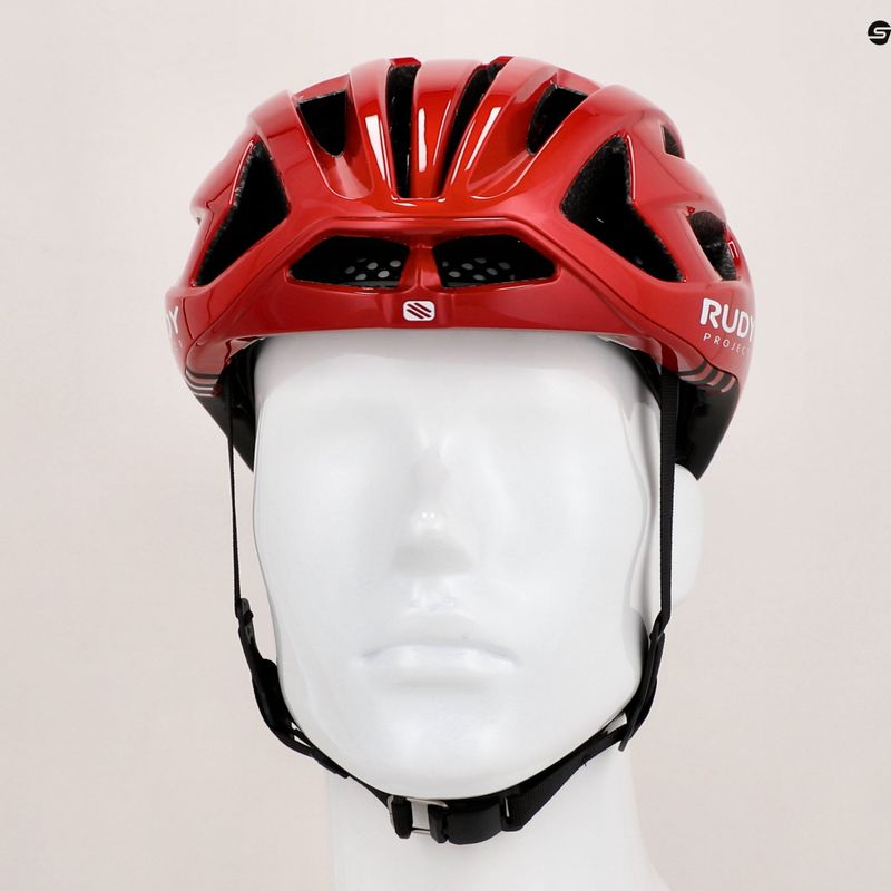 Rudy Project Egos casco da bici rosso cometa/nero lucido 7