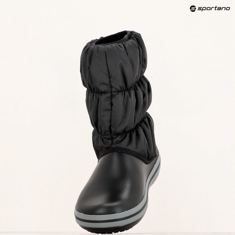 Stivali da neve Crocs Winter Puff nero/carbone da donna 9