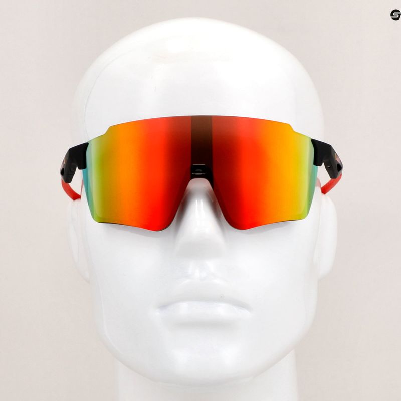Occhiali da sole Red Bull SPECT Stun nero/marrone opaco con specchio rosso 9