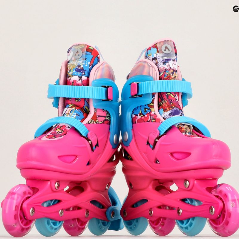 Pattini a rotelle ATTABO Turbojet LED per bambini, rosa 24