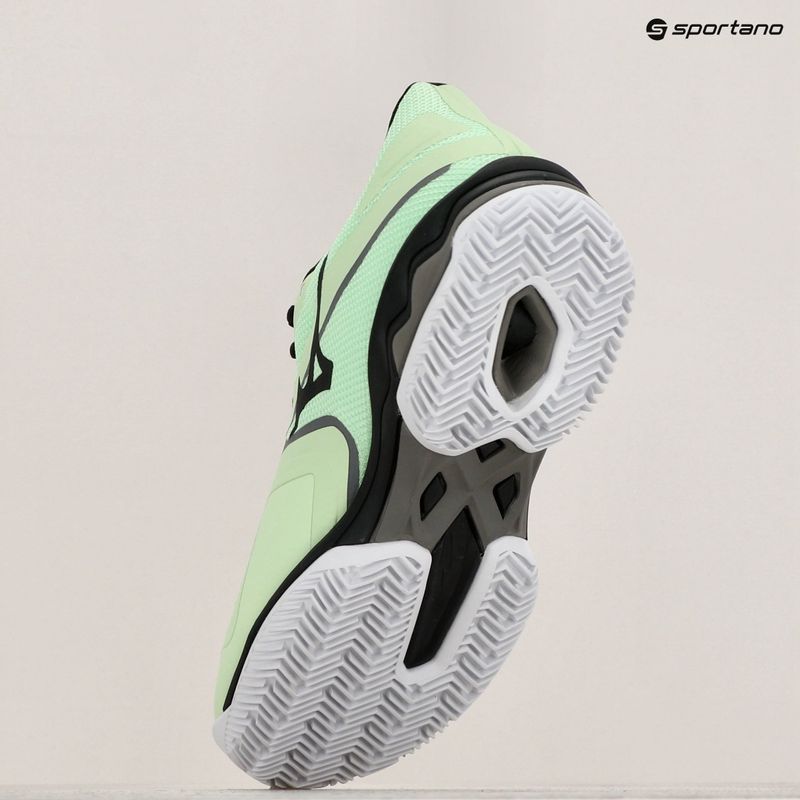 Scarpe da tennis da uomo Mizuno Wave Exceed Light 2 CC verde patina/nero/bianco 9