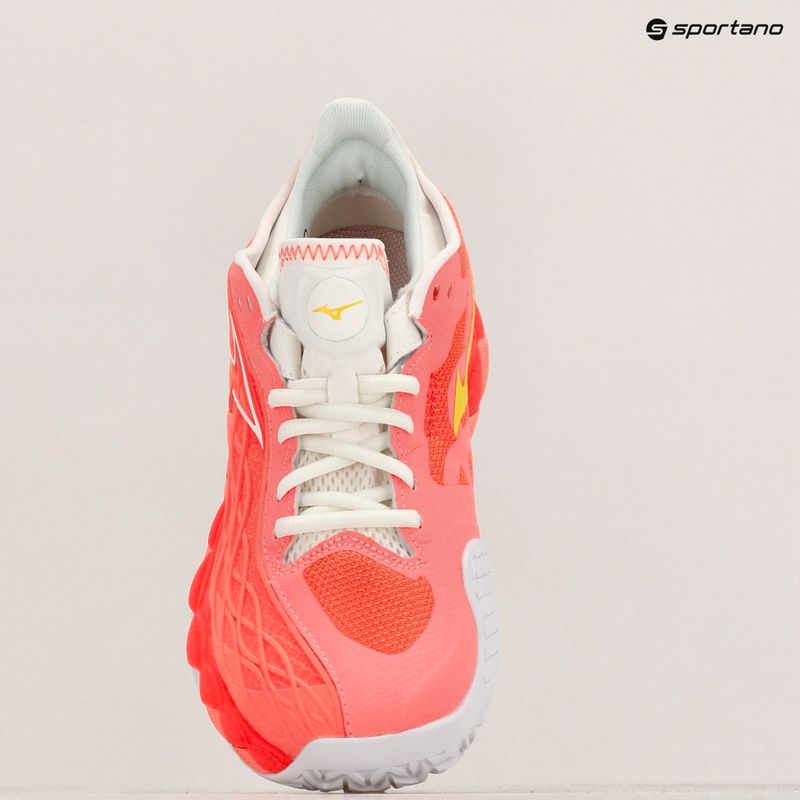 Scarpe da tennis da donna Mizuno Wave Enforce Tour CC candy coral/snow white/neon flame 9