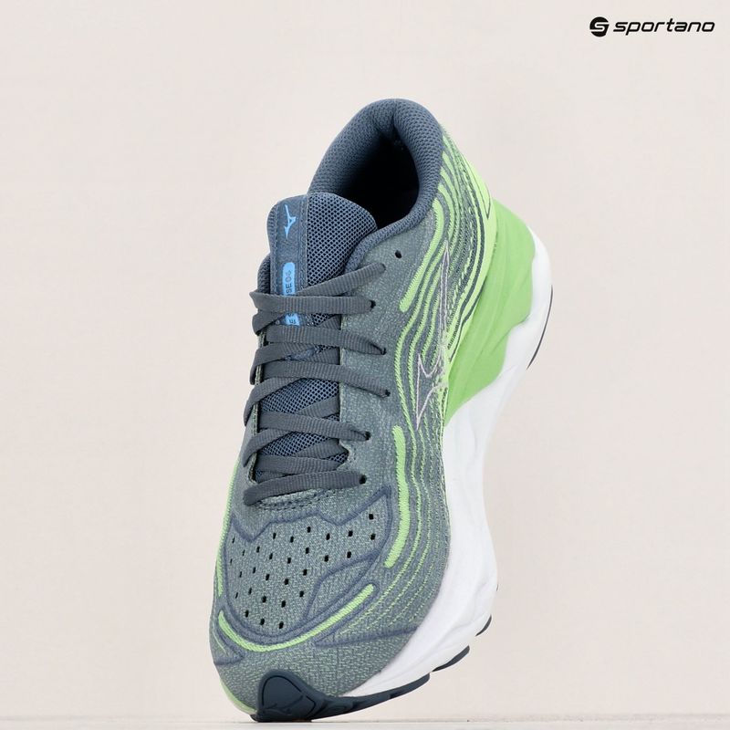 Scarpe da corsa da uomo Mizuno Wave Skyrise 4 verde mimetico/blu di Cina/909c 9