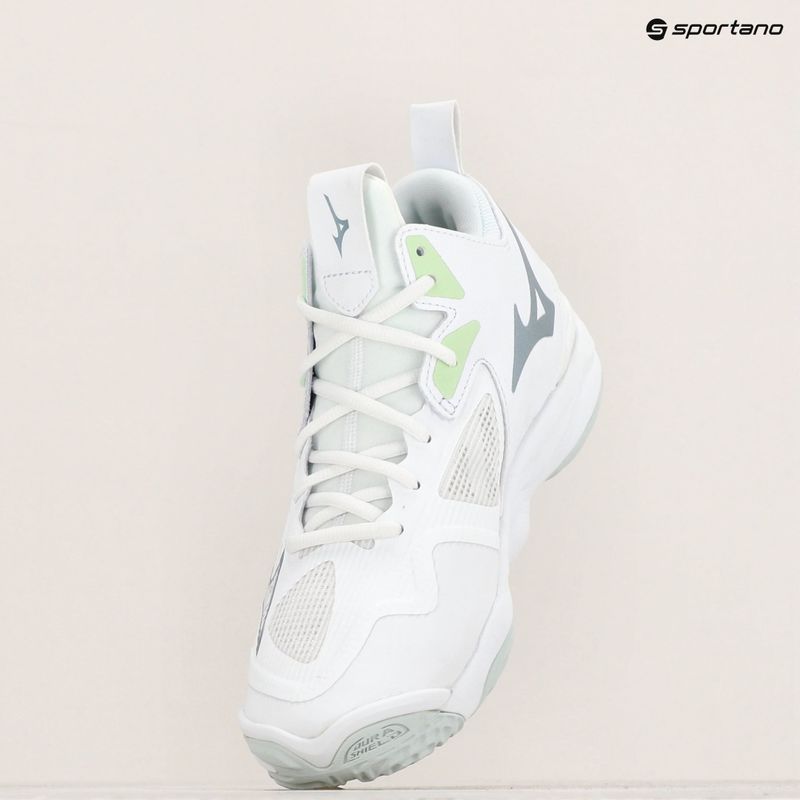 Scarpe da pallavolo donna Mizuno Wave Momentum 3 Mid bianco/glaciale/verde 9