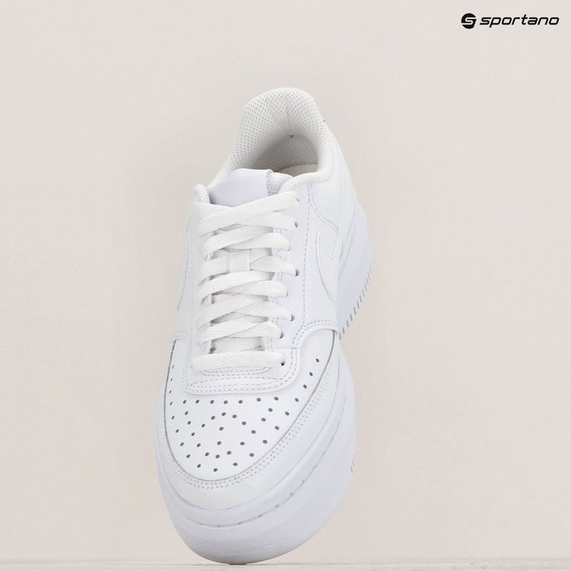 Nike Court Vision Alta scarpe da donna bianco / bianco / bianco 10
