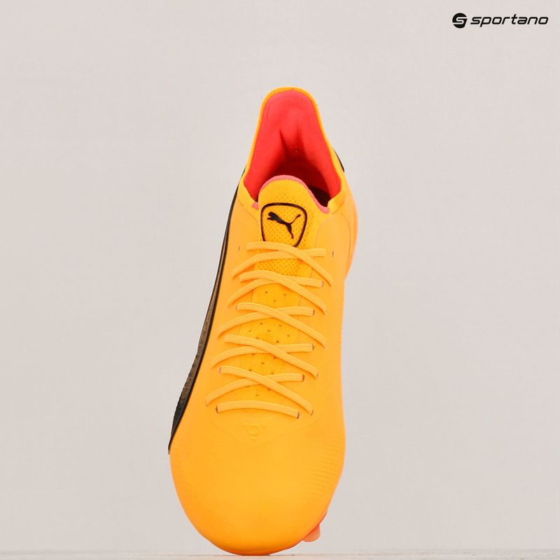 PUMA King Ultimate Fg/Ag sun stream/puma nero/sunset glow scarpe da calcio 17