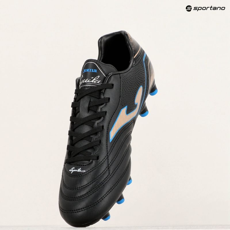 Scarpe da calcio Joma Aguila FG da uomo nero/oro 14