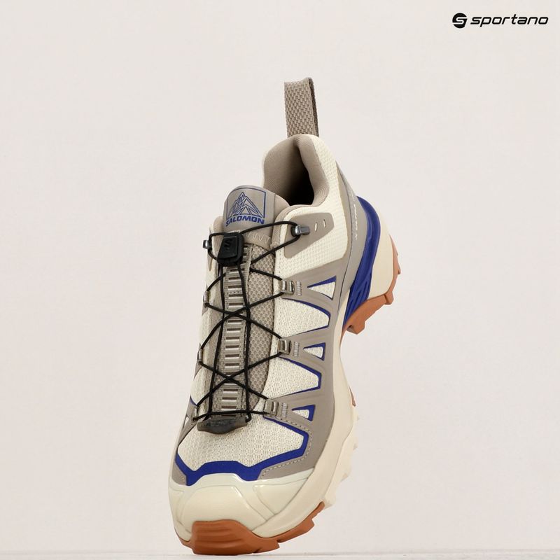 Scarpe da trekking da uomo Salomon X Ultra 360 Edge latte di mandorla / cachi vintage / blu spettro 16