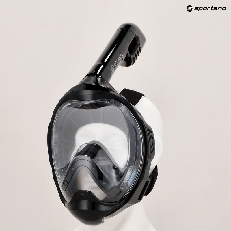 Maschera integrale per bambini per lo snorkeling AQUASTIC KAI Jr nero 9