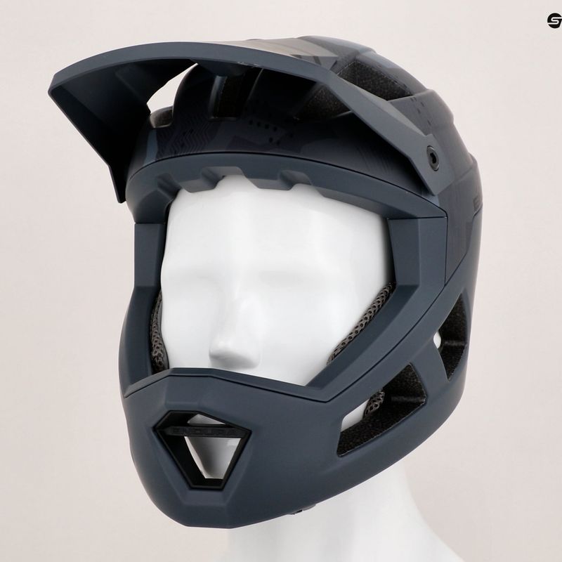 Casco bici Endura Singletrack Full Face Youth grigio camo 13