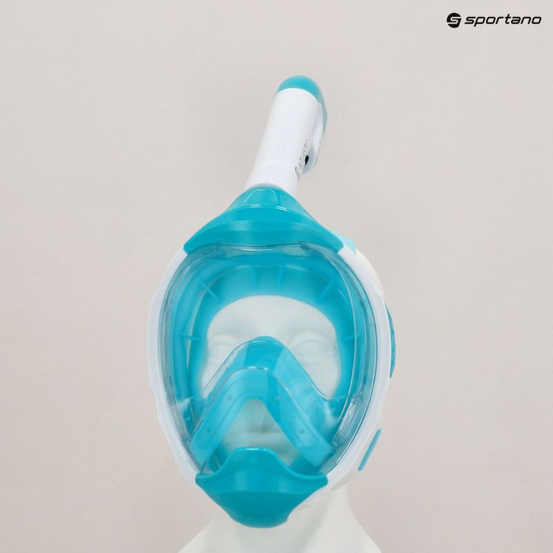 Maschera integrale per bambini per lo snorkeling AQUASTIC KAI Jr turchese 12