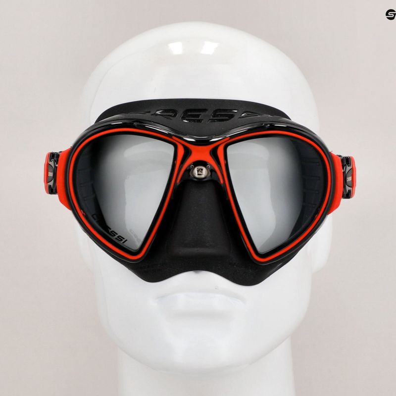 Maschera subacquea Cressi Zeus nero/rosso 10