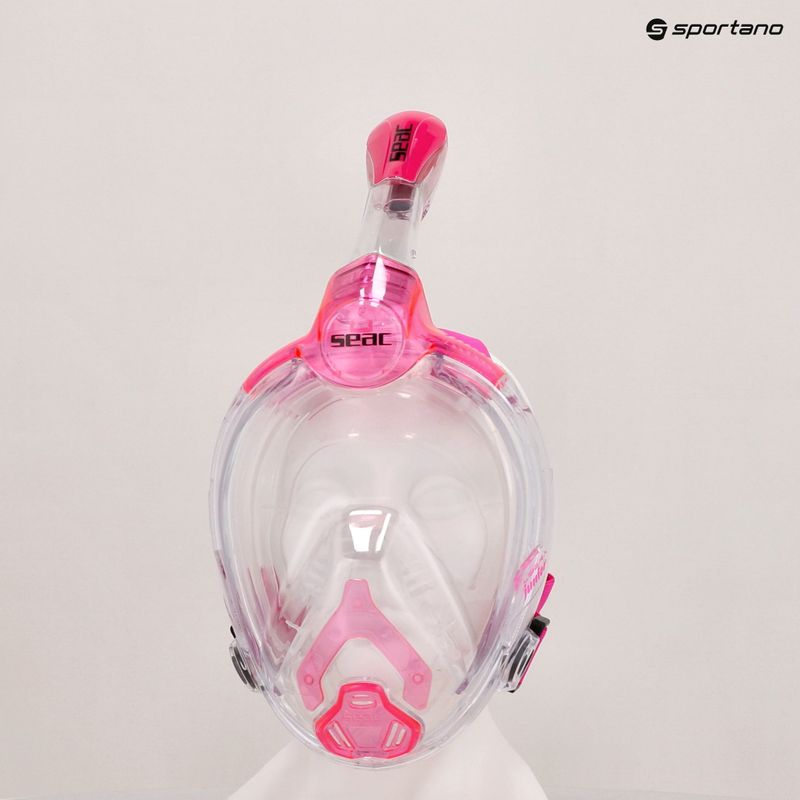 Maschera integrale per bambini SEAC Libera rosa transp./rosa per lo snorkeling 6