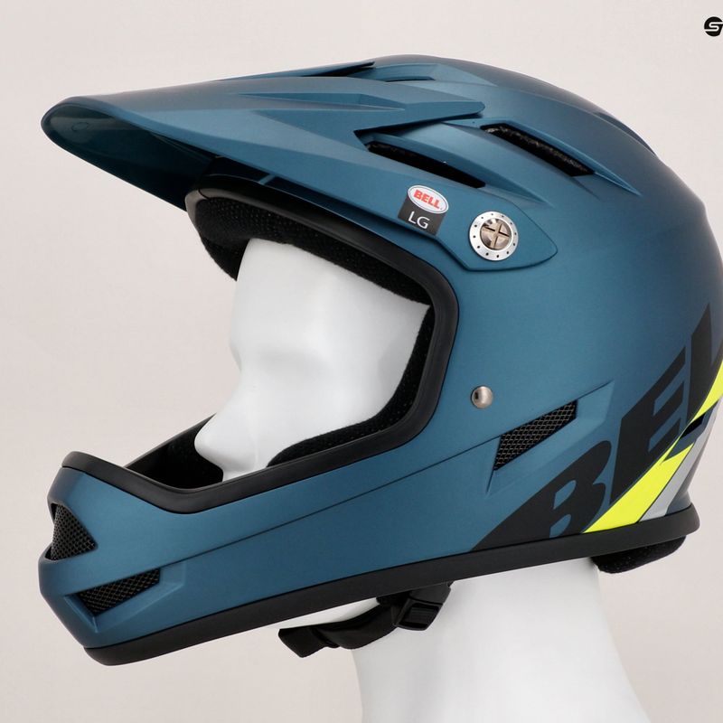 Casco da bici Bell Sanction blu opaco/hi-viz 11