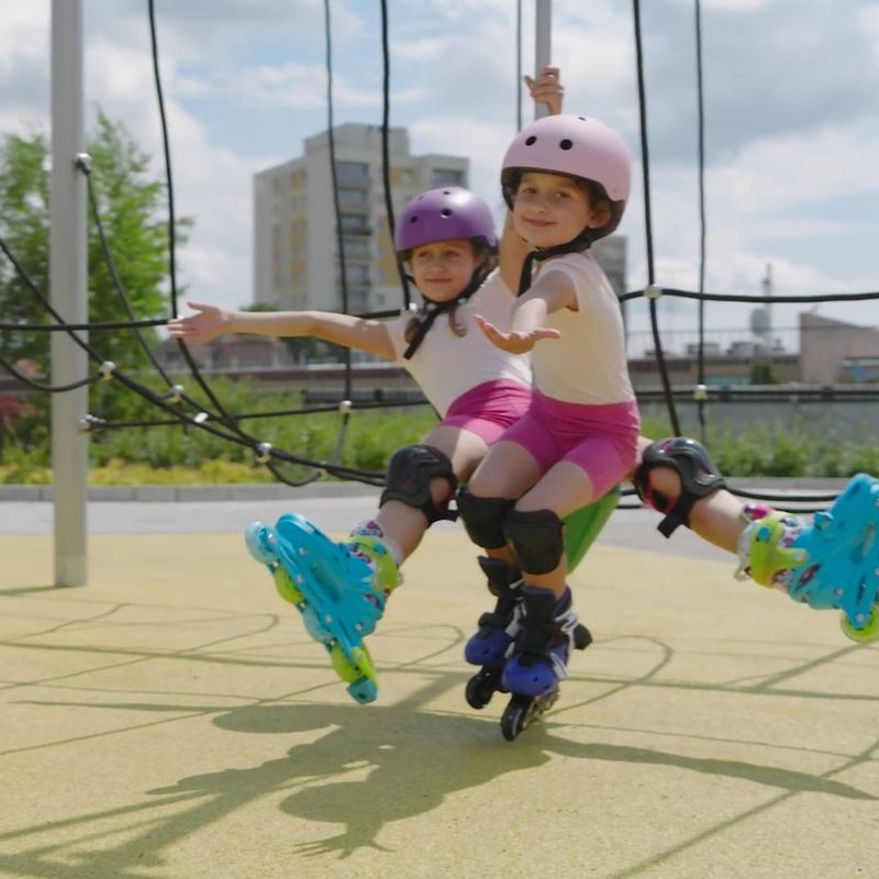 Pattini a rotelle ATTABO Turbojet LED per bambini, rosa 25