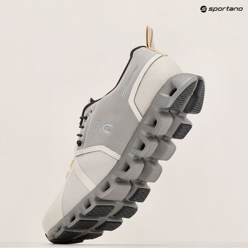 Scarpe da corsa On Running Cloud 5 impermeabile perla/nebbia da donna 16