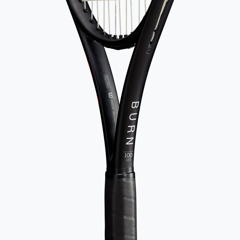 Racchetta da tennis Wilson Burn 100 V4.0 nero e arancione WR044710U 12