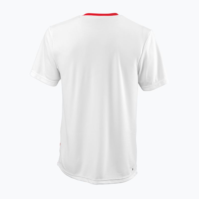 Maglietta da tennis da uomo Wilson Team II Crew bianco e rosso WRA794002 2