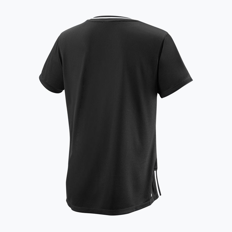 Maglietta da tennis da donna Wilson Team II con scollo a V nero WRA795301 2