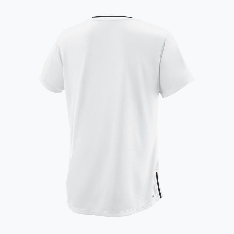 Maglietta da tennis da donna Wilson Team II con scollo a V bianco WRA795302 2
