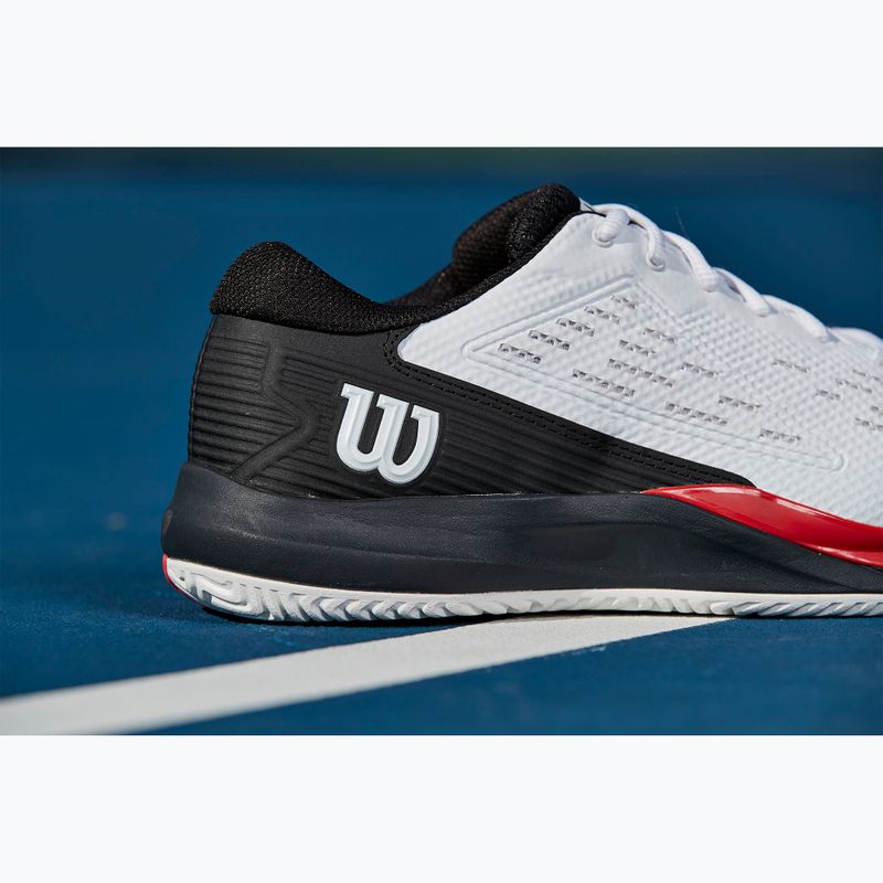 Scarpe da tennis da uomo Wilson Rush Pro Ace bianco/rosso/poppy red 8