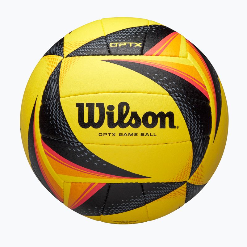 Pallone da pallavolo Wilson OPTX AVP VB Game black/yellow misura 5
