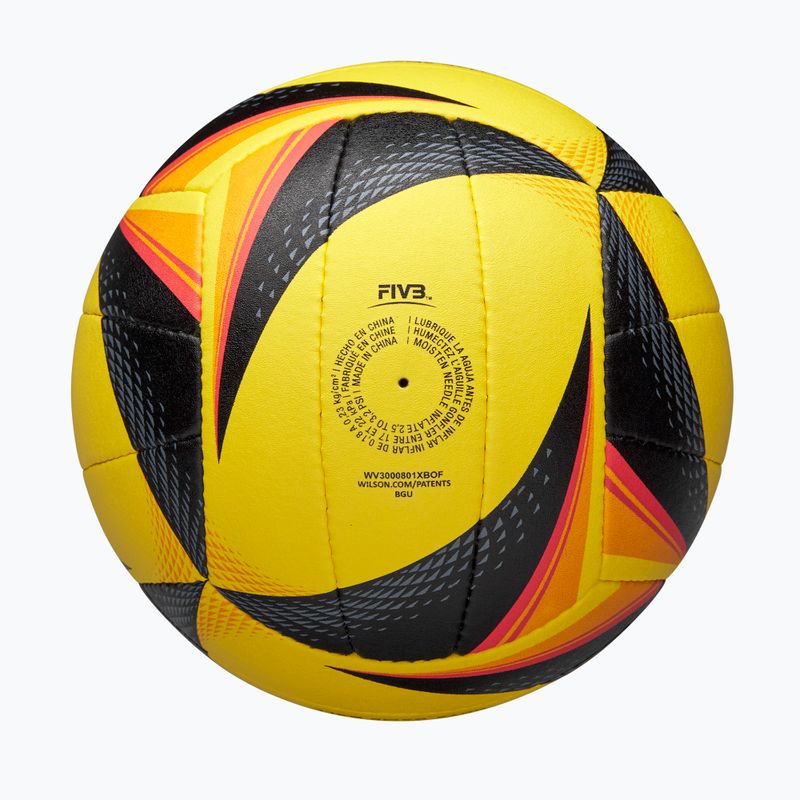Pallone da pallavolo Wilson OPTX AVP VB Game black/yellow misura 5 5