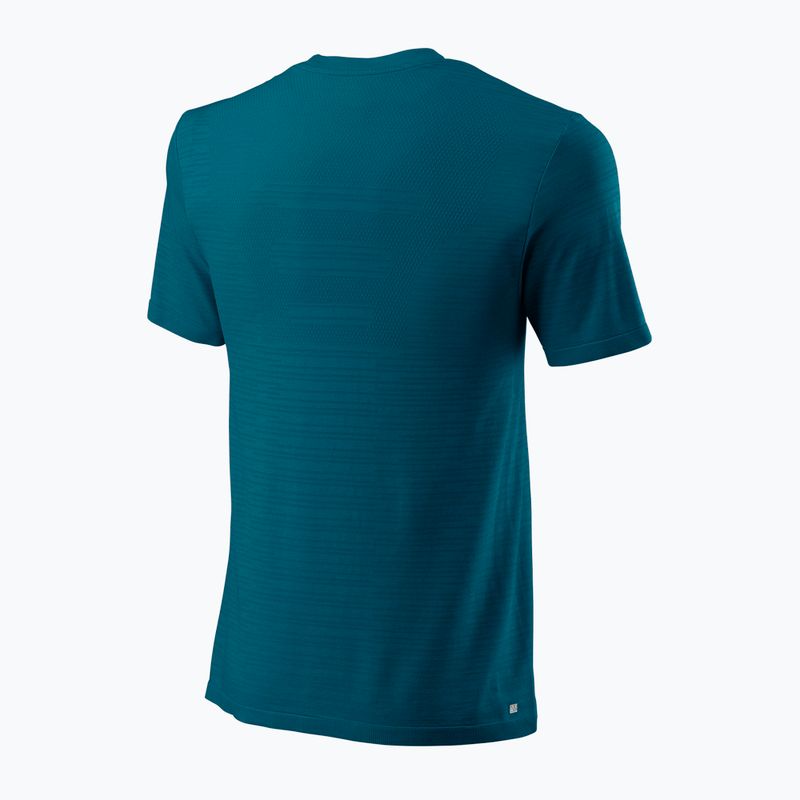 Camicia da tennis da uomo Wilson Bela SMLS Crew III blu WRA813001 2