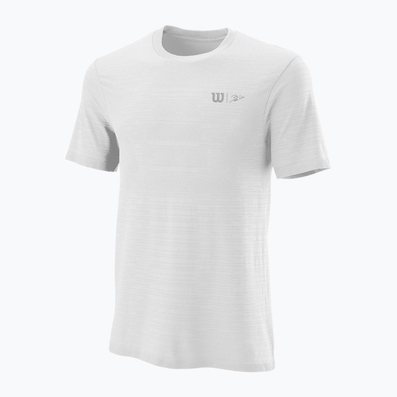 Camicia da tennis Wilson da uomo Bela SMLS Crew III bianco WRA813004