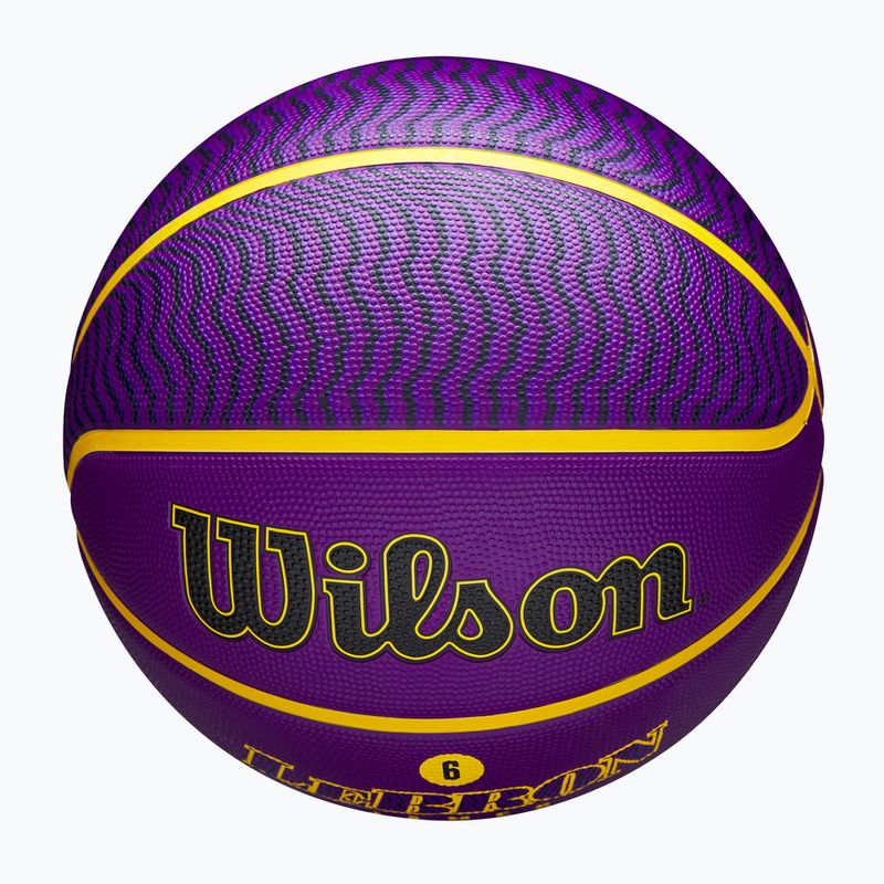 Wilson NBA Player Icon Outdoor basket Lebron viola dimensioni 7 5
