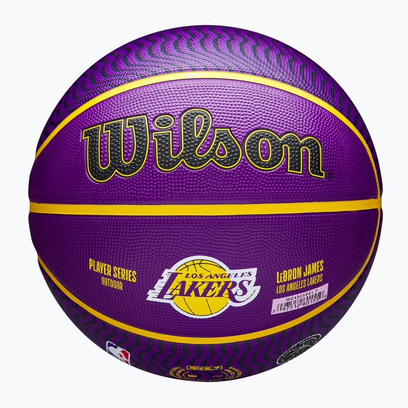 Wilson NBA Player Icon Outdoor basket Lebron viola dimensioni 7 6