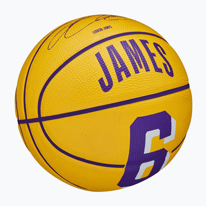Pallacanestro Wilson NBA Player Icon Mini Lebron giallo taglia 3 bambini 2