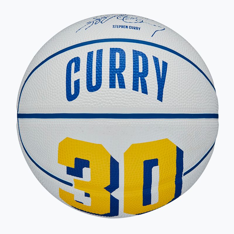 Pallacanestro da bambino Wilson NBA Player Icon Mini Curry bianco taglia 3 3